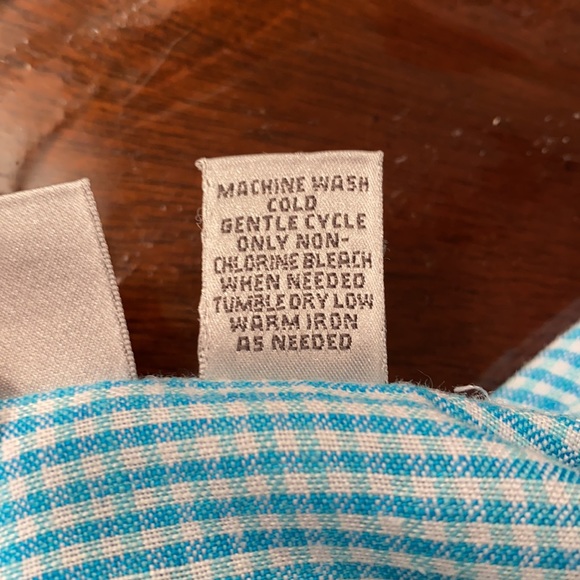 Chico’s Blue & White 100% Linen Shirt - Picture 5 of 5